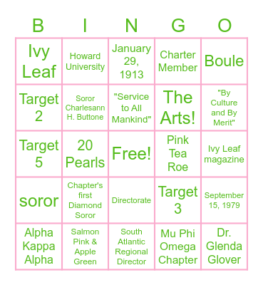 Sisterly Relations BINGO Card