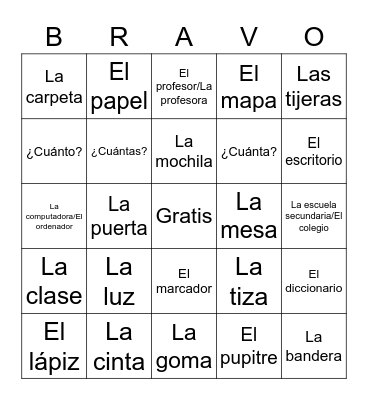 Objetos de la clase Bingo Card