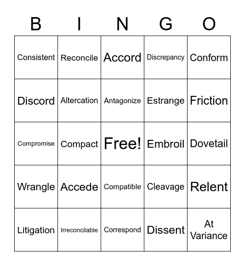 2 Word Work 6 Dessert Bingo Card