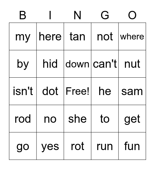 BINGO Card