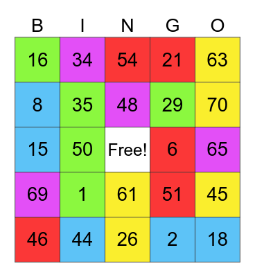 It's Bingo Time ! Bingo Card