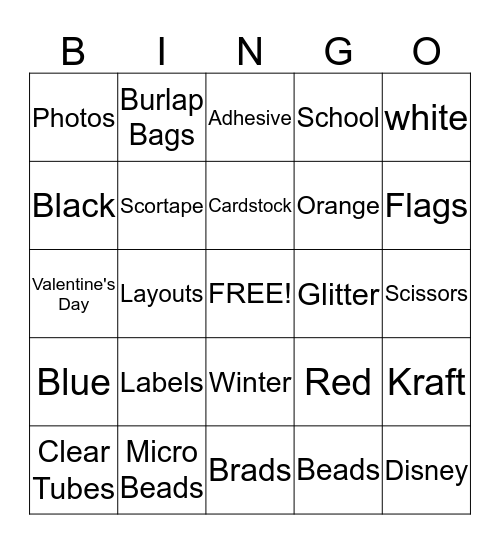 New Year Bash Crop Bingo Card