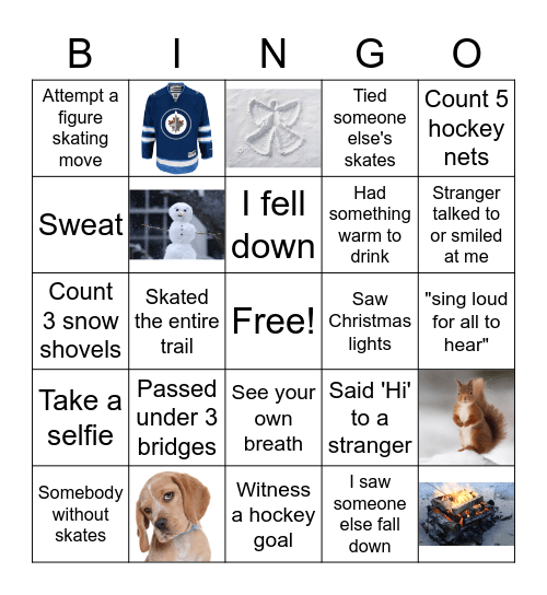 Boyne River Trail Bingo Card