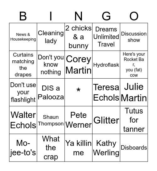 Podcast Cruise 4.0 Bingo Card