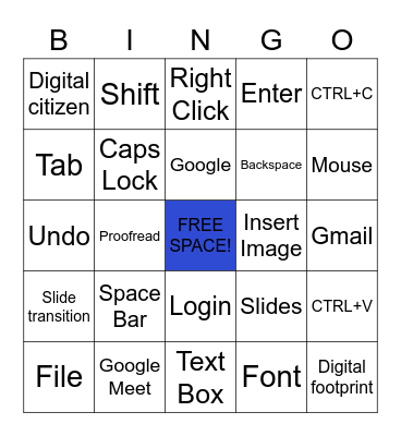 Tech Terms Bingo Card