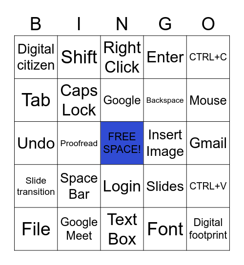 Tech Terms Bingo Card