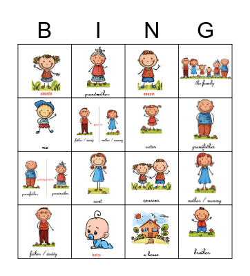La famille Bingo Card