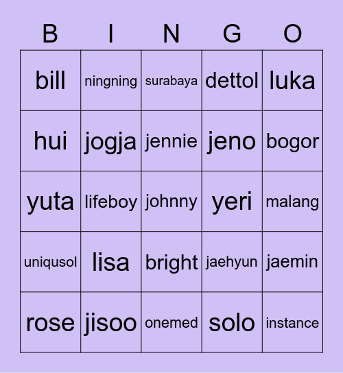 boo Bingo Card