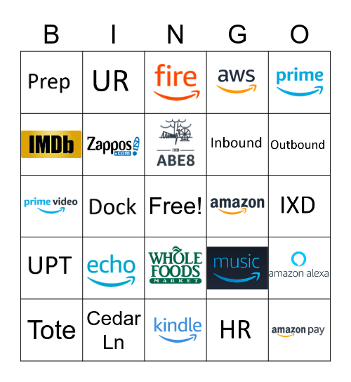 Amazon Bingo Card