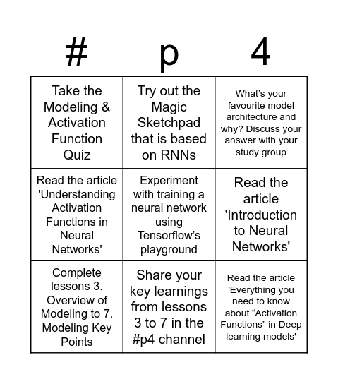 #p4_build_a_model Bingo Card