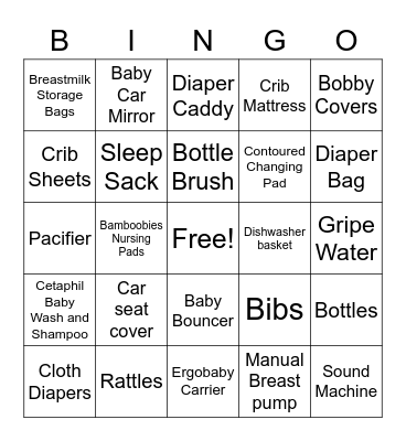 Gift Bingo! Bingo Card
