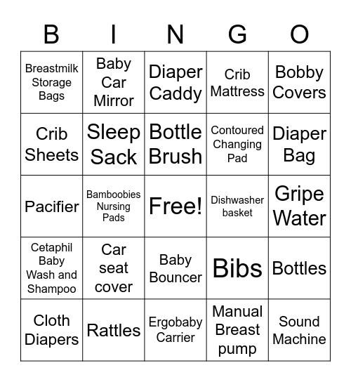 Gift Bingo! Bingo Card