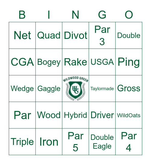 Wildwood Bingo Card