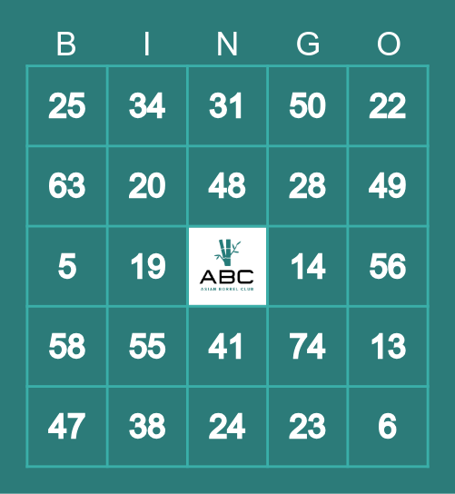 ABC Bingo Card