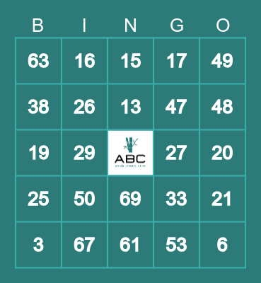 ABC New Year's Bingo Card