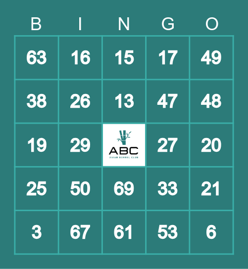 ABC New Year's Bingo Card