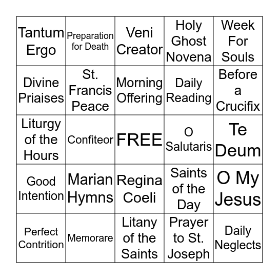 Bingo Card