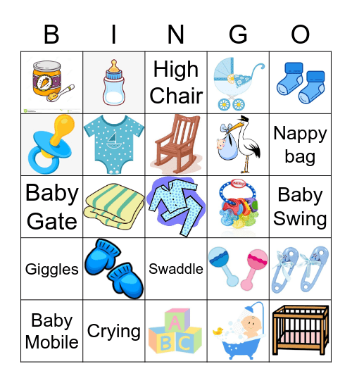 JEN'S BABY SHOWER BINGO Card