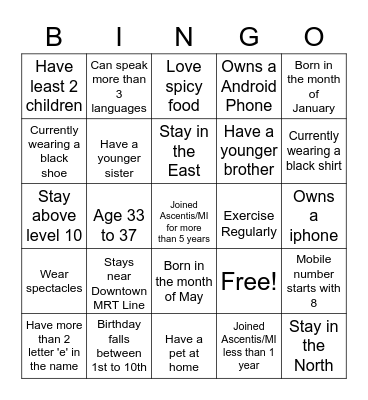 Let's Bingo! Bingo Card