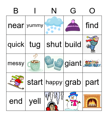 Synonym and Antonym Bingo Card