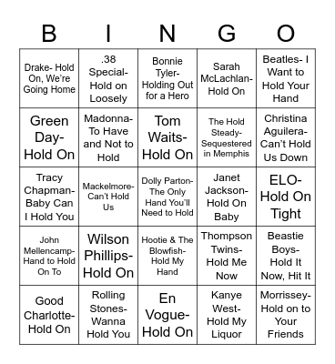 Total-Quiz.com Presents: Radio Bingo On "Hold" Bingo Card