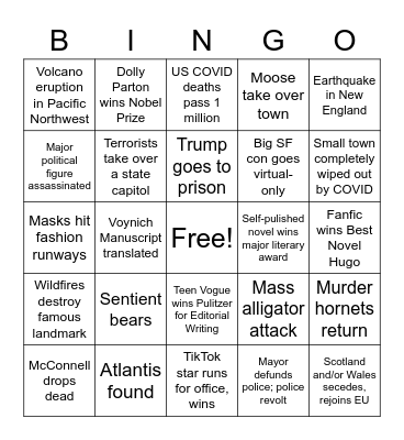2021 Bingo Card