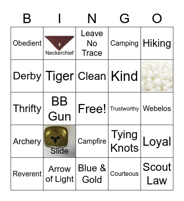 Webeloes Duty to God Bingo Card