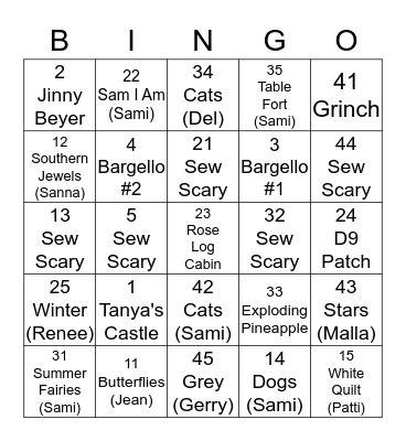 UFO BINGO Card
