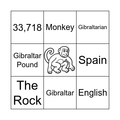 Gibraltar Bingo Card
