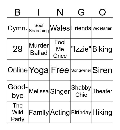 Bingo Card