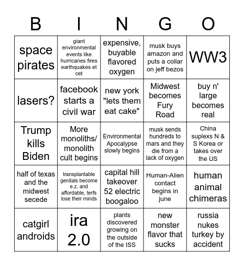 2021 BINGO Card