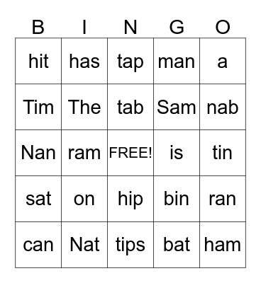 Books 1 - 7  Bingo Card