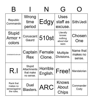 FRP BINGO Card