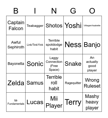 Elite Smash Bingo Card
