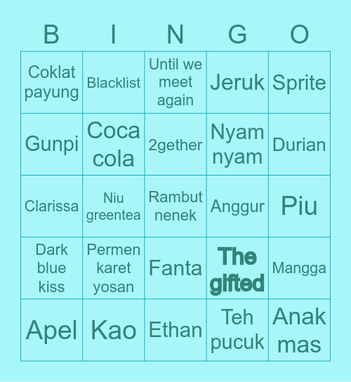 Imiil Imut Bingo Card