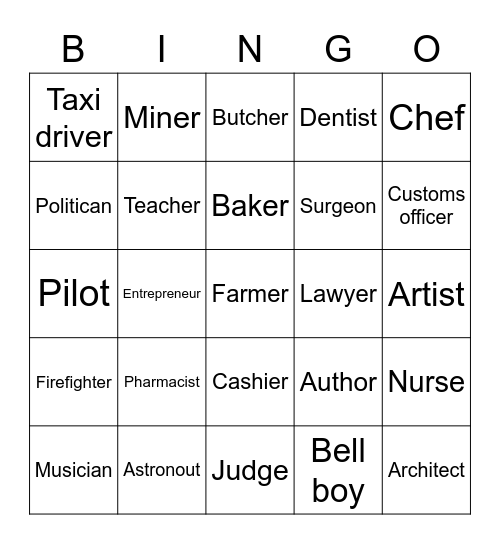 Gichangmin Bingo Card