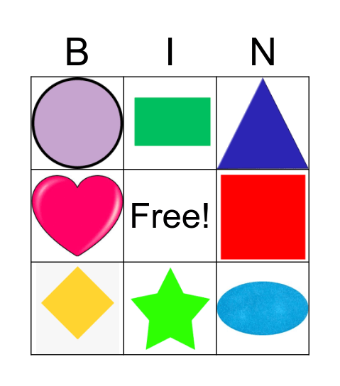 Shapes Bingo Card