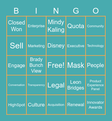 Buzzword Bingo: RKOM 2021 Bingo Card
