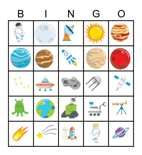 Space Bingo Card