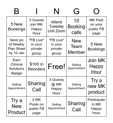 Pink Dreams BINGO Card