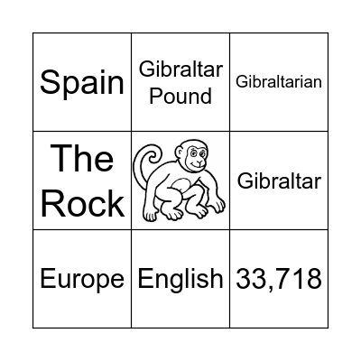 Gibraltar Bingo Card