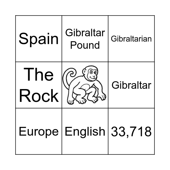 Gibraltar Bingo Card