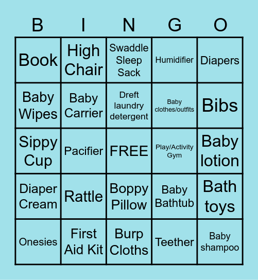 Baby Dickson Bingo! Bingo Card