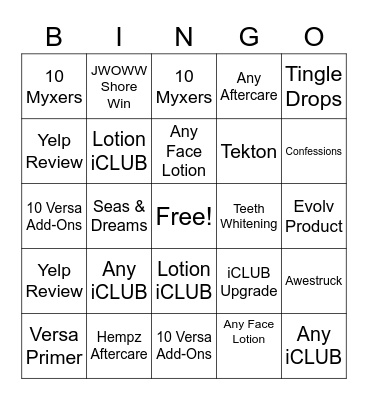 JANUARY BINGO Card