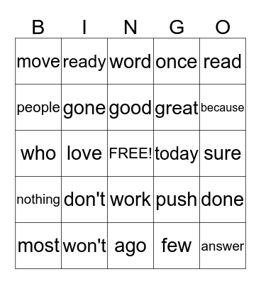 Extension SIPPS 1st quarter/5 Bingo Card