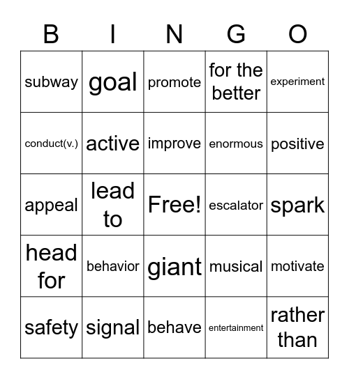 B3 L6 Bingo Card