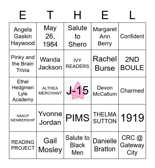 METROPOLITAN J-15 Bingo Card