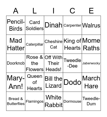 Un-Bridal Bingo Card