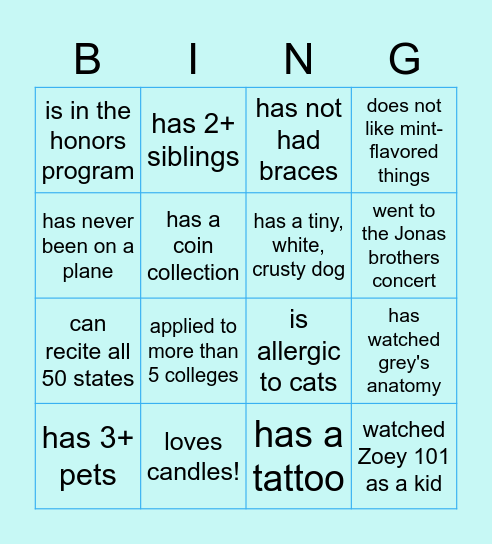Bingo Card