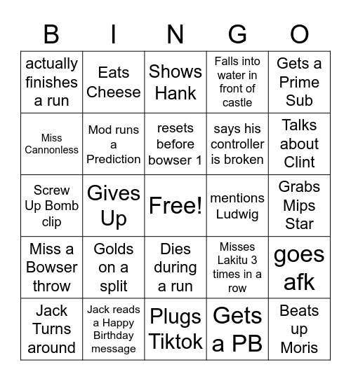 16 star jacktheali3n bingo Card